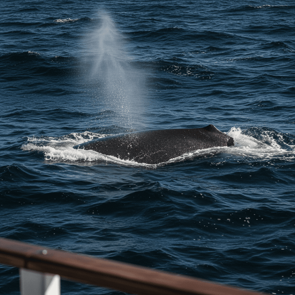 Southern right whale breaching near Pearly Beach
